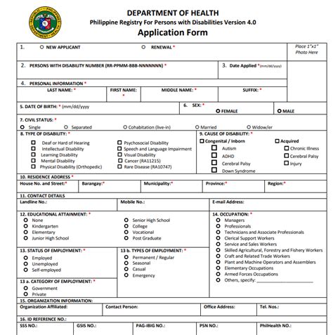 pwd application form caloocan city|PWD ID Application .